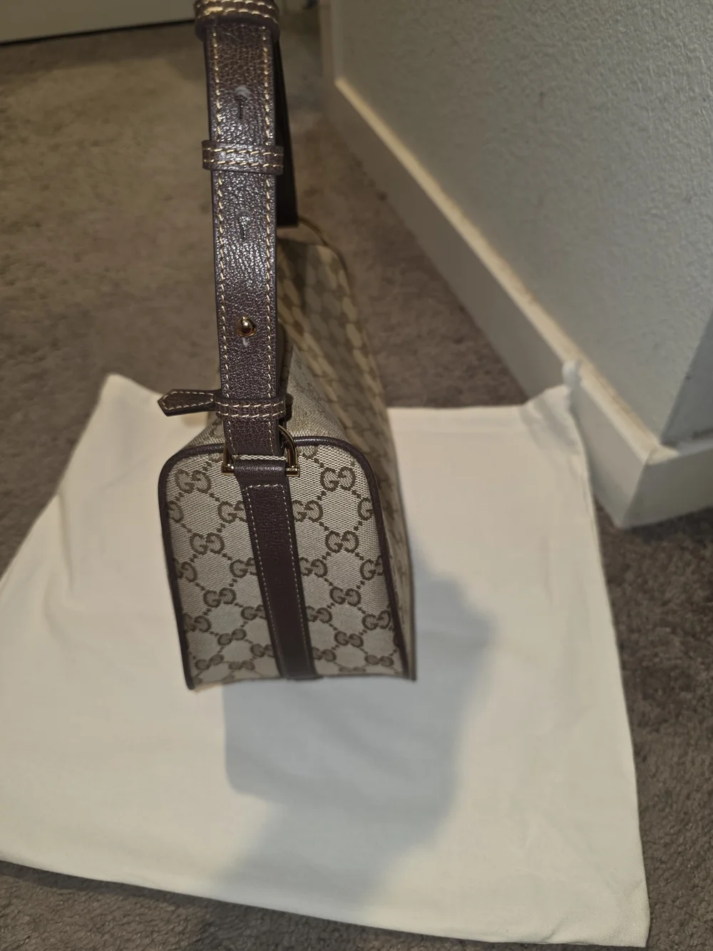 Brown Monogram Crossbody Bag -